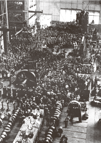 Streikversammlung 1937